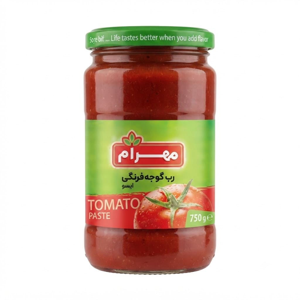 رب گوجه فرنگی  مهرام با رنگ طبیعی و بافت یکنواخت